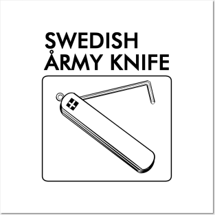 Swedish Army Knife b/w Posters and Art